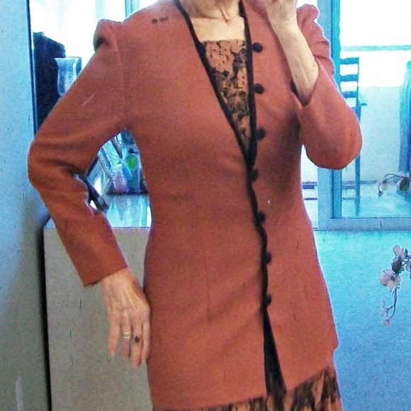 Vintg DEBORA KUCHME 2 Pc Dress Jacket & Lace Skirt - Picture 1 of 8